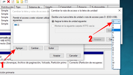 como cambiar la letra de una unidad de disco