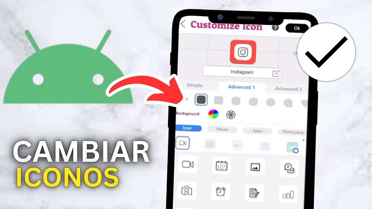 como cambiar los iconos de las apps icon packs