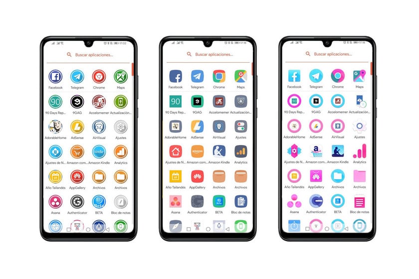 como cambiar los iconos de las apps sin launcher