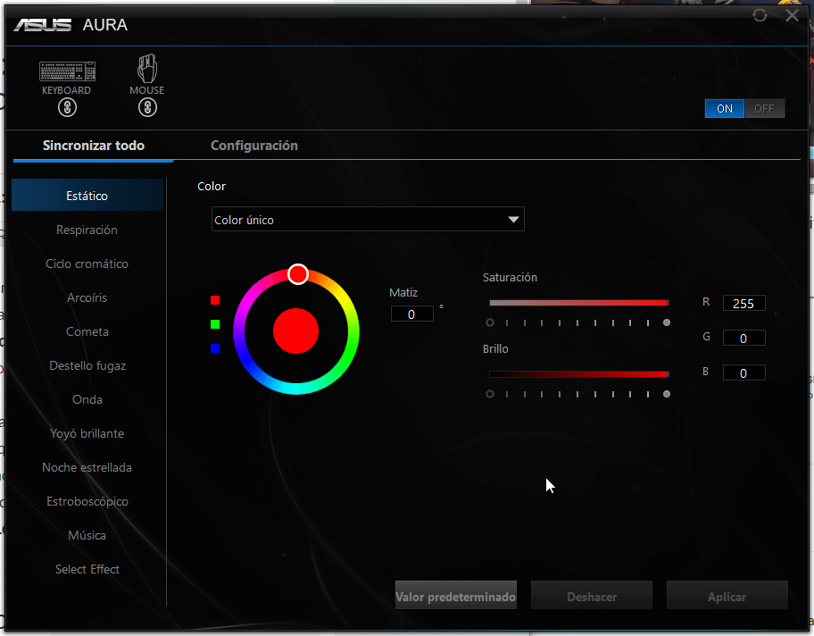 como controlar el rgb de diferentes marcas sync