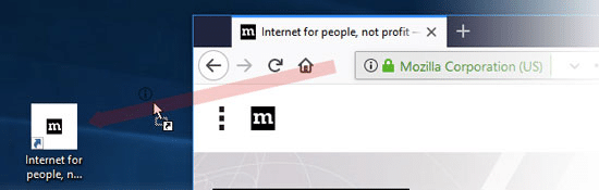 como crear un acceso directo de una pagina web en el escritorio