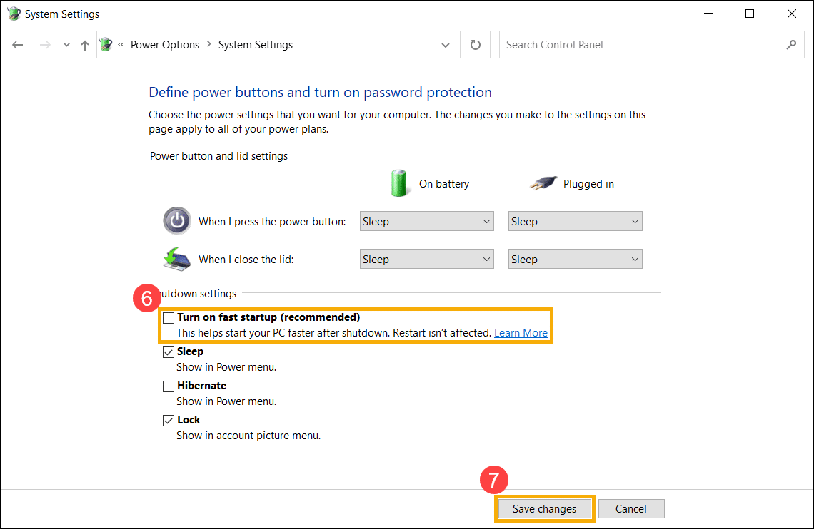 como desactivar el inicio rapido de windows fast boot