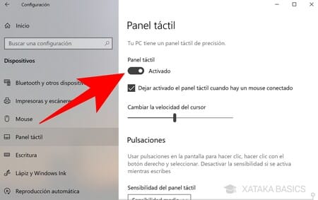 como desactivar el touchpad cuando conecto un mouse