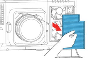 Cómo limpiar el filtro de un proyector