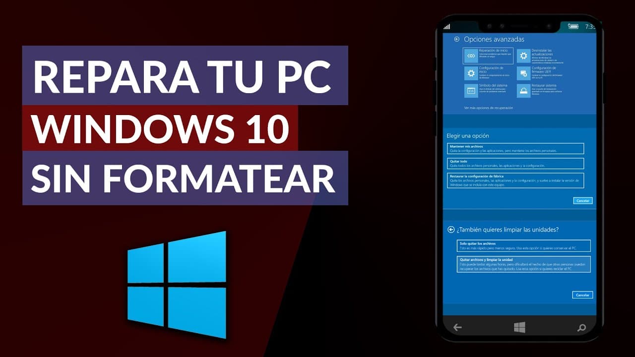 como reparar el inicio de windows sin formatear
