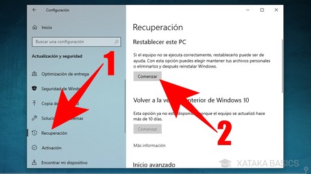 como restaurar windows de fabrica conservando archivos