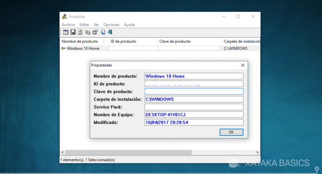 como saber la clave de producto de mi windows instalado