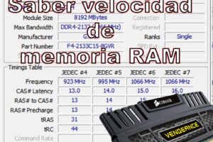 Cómo saber la velocidad real de mi memoria RAM
