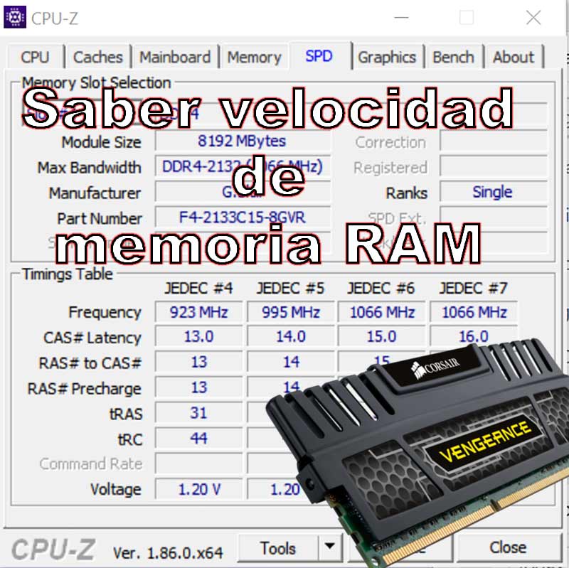como saber la velocidad real de mi memoria ram