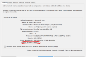 Cómo saber qué DirectX tengo instalado