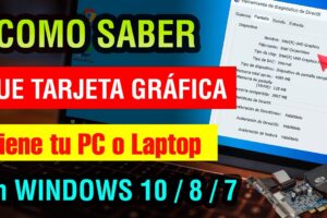 Cómo saber qué tarjeta gráfica tengo en mi PC