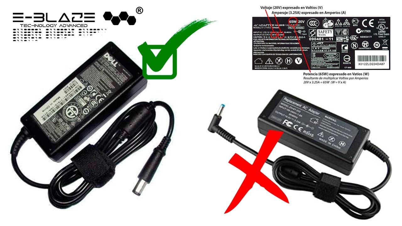 como saber si el cargador de la laptop es original 1