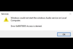 Solución: Error 0x80070005 Acceso denegado en Windows