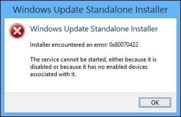 Solución: Error 0x80070422 Windows Update 1 solucion error 0x80070422 windows update