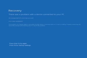 Solución: Error 0xc00000e9 error inesperado de E/S