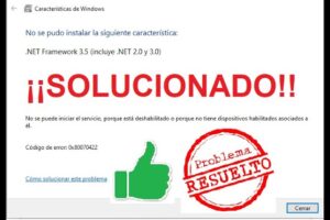 Solución: Error al instalar .NET Framework 3.5