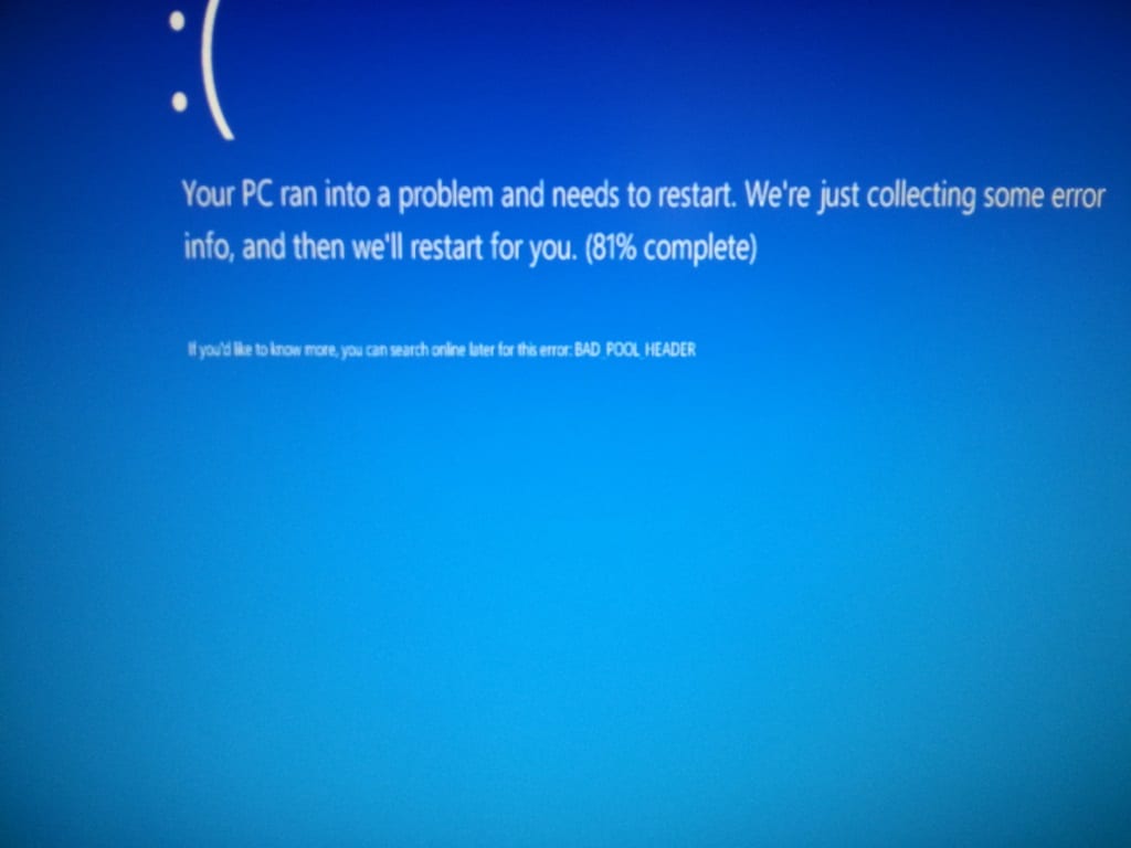 Solución: Error de pantalla azul BAD_POOL_HEADER 1 solucion error de pantalla azul bad pool header 1
