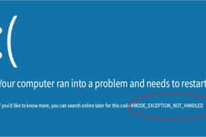 Solución: Error de pantalla azul KMODE_EXCEPTION_NOT_HANDLED
