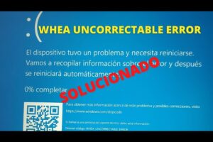 Solución: Error de pantalla azul WHEA_UNCORRECTABLE_ERROR