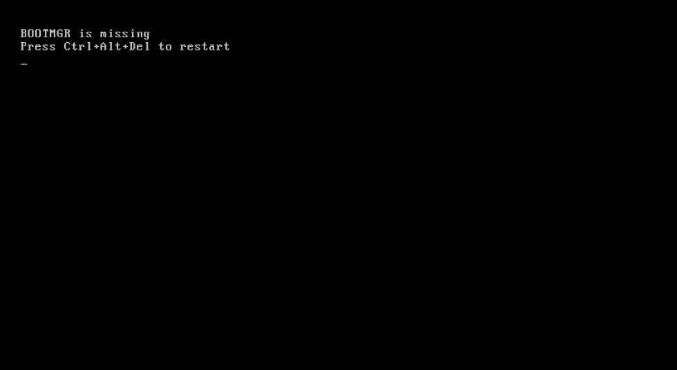 Solución: Error "Falta Bootmgr" presione Ctrl+Alt+Supr 1 solucion error falta bootmgr presione ctrlaltsupr