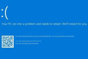 Solución: Error pantalla azul DPC_WATCHDOG_VIOLATION