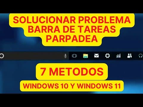 solucion la barra de tareas parpadea en windows 10