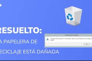 Solución: La papelera de reciclaje está dañada