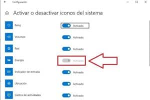 Solución: No aparece el icono de batería en la barra de tareas
