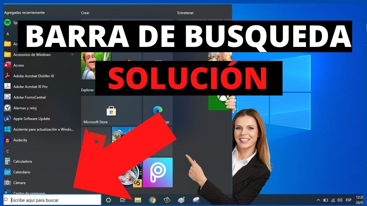 solucion no puedo escribir en la barra de busqueda