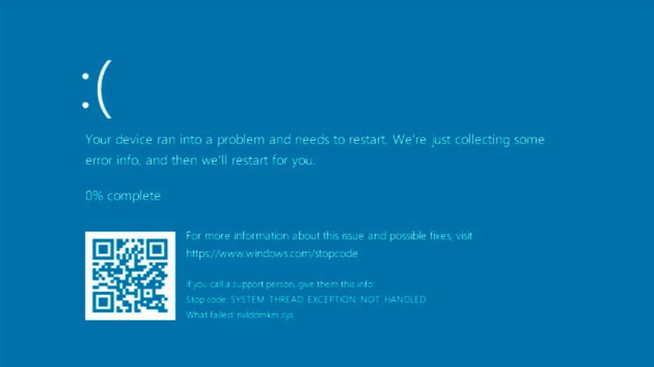 solucion pantalla azul irql not less or equal